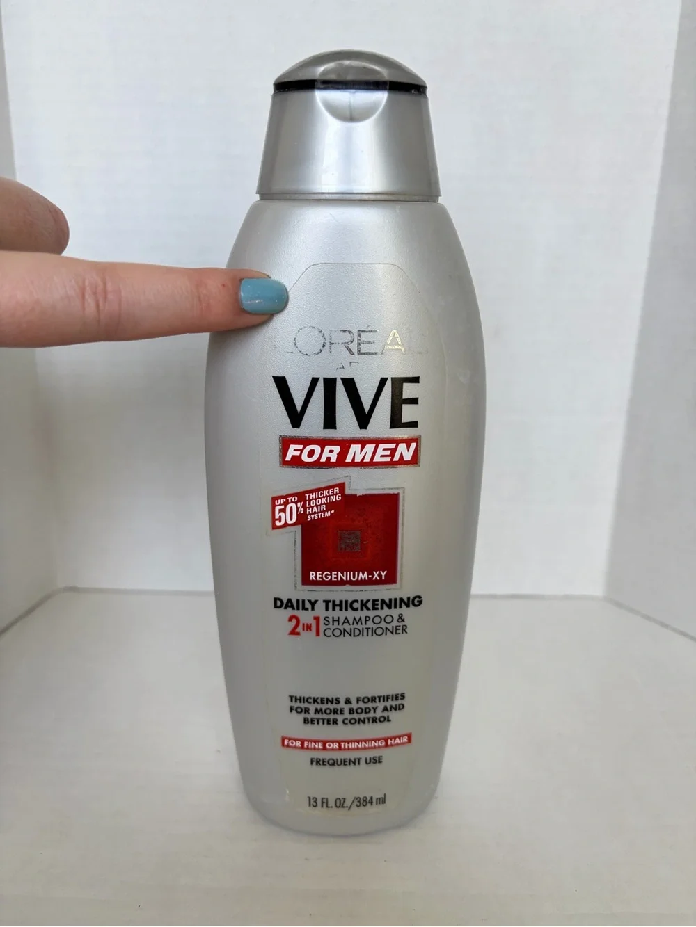 L’Oréal Vive for Men Daily Thickening 2 in 1 Shampoo Discontinued 13 oz 85% Full
